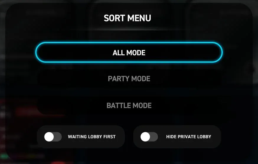 lobby_sortmenu